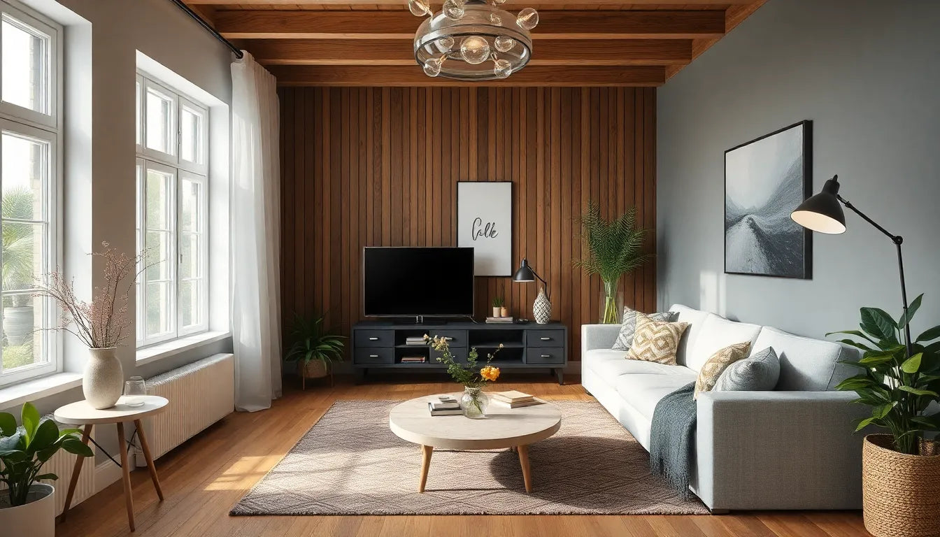 skab den perfekte stemning med belysning i stuen - Illustration