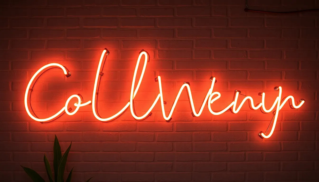 neon skilt til væg: lys op dit hjem med personlig stil - Illustration
