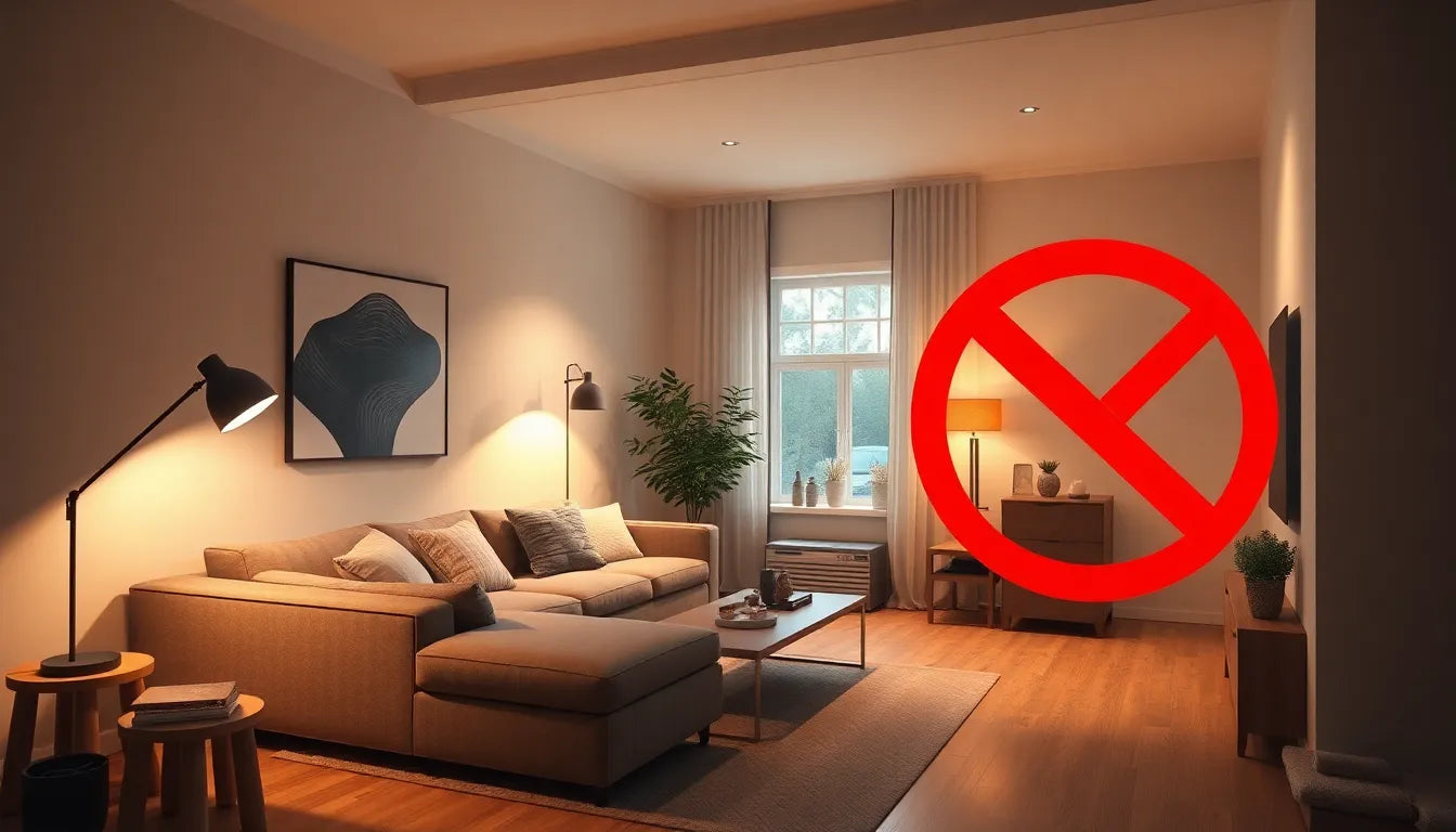 Skab den perfekte stemning med belysning til stue - Illustration