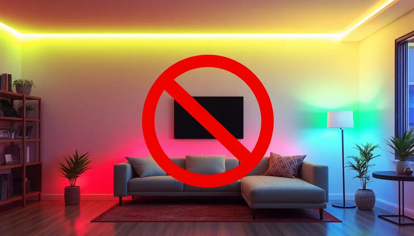 oplys dit hjem med rgb led strip: en guide til farverig belysning - Illustration