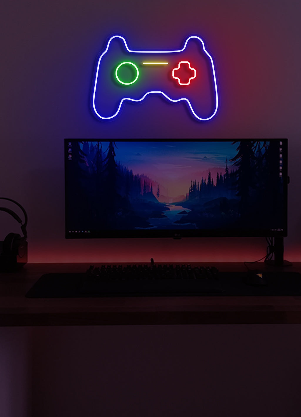 Gaming controller - LED Neon skilt