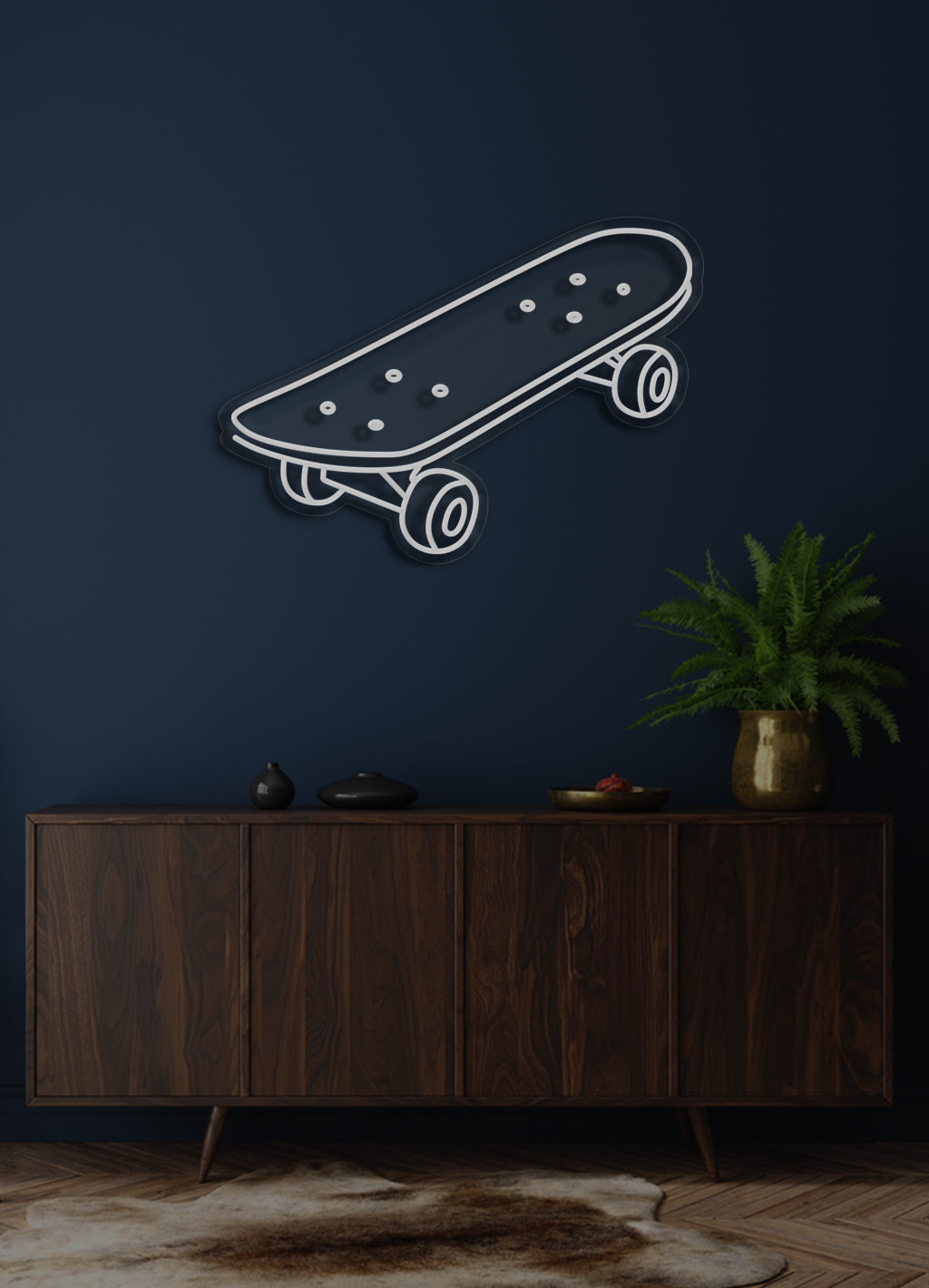 Skateboard - LED Neon skilt