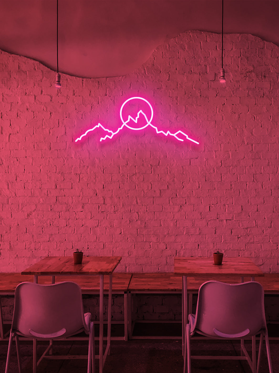 Mountain sunrise - LED Neon skilt
