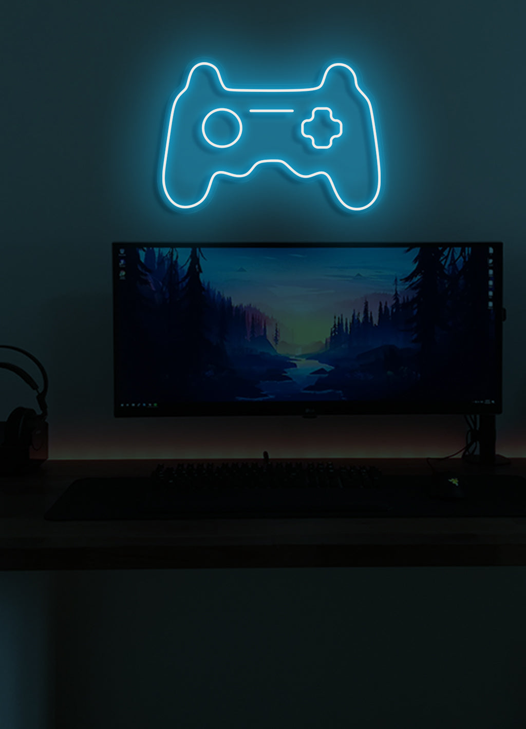 Gaming controller - LED Neon skilt